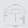  Automatic Compact Umbrella 8 Ribs - UV Block Sun Shield & Waterproof with PET Quick-Fold Patch