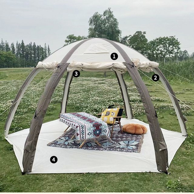 Angler Inflatable Tent, Outdoor Thickened Double-Layer Sun & Rain Protection, 3-in-1 Portable Instant Setup Canopy Camping Shelter