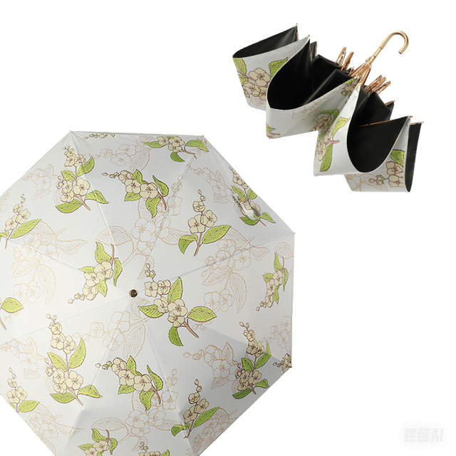 Folding Umbrella Heat Shielding Parasol UPF50+