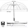 Clear Golf Umbrella Transparent Auto Open Large Stick Umbrella Oversized Windproof Waterproof with Sleeve for Women Men