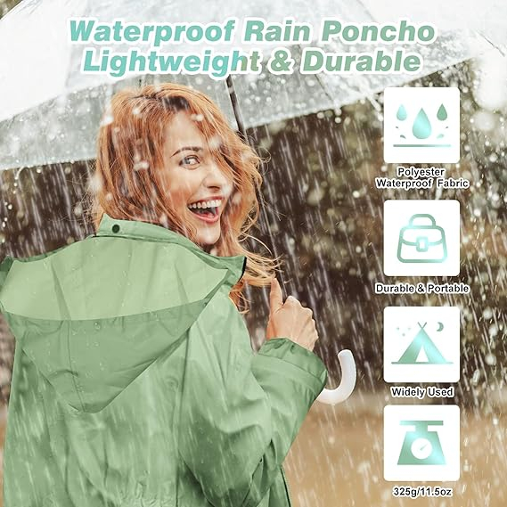 Waterproof Rain Jacket - Ultra-Lightweight & Breathable Windproof Coat for Women