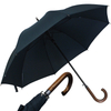 Windproof Umbrella for Rain & Sun-Classic Wooden J Stick Handle 