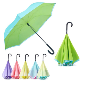  Reverse Folding Self-Standing Windproof Umbrella, Double-Layer Lightweight Travel Umbrella for Men & Women
