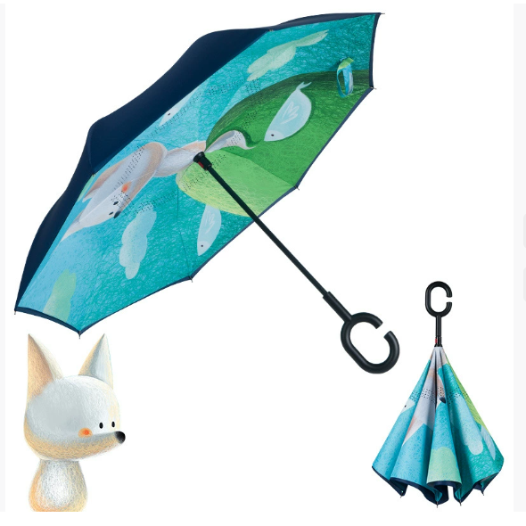 Hands-Free Kids Reverse Umbrella for All-Weather UV 50+ & Rain Protection