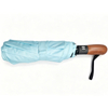 Compact Foldable Umbrella with Wood Handle & Windproof 