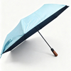 Compact Foldable Umbrella with Wood Handle & Windproof 