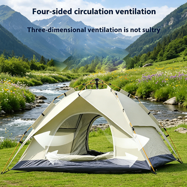 Portable 3-4 Person Pop Up Tent – Automatic Quick Setup Waterproof for Outdoor Camping