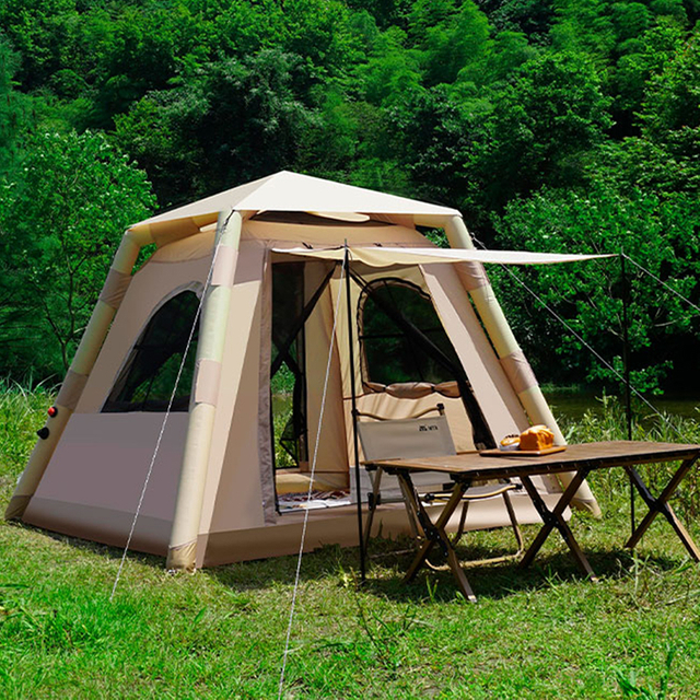 4-6Person Inflatable Tent with 2 Doors & 2 Windows – Inflatable Camping Tent Air Tent for Family
