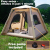 4-6Person Inflatable Tent with 2 Doors & 2 Windows – Inflatable Camping Tent Air Tent for Family